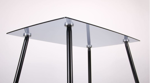 Обеденный стол AMF Умберто Черный/Стекло тонированное Серое-8