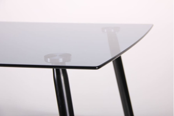 Обеденный стол AMF Умберто Черный/Стекло тонированное Серое-9
