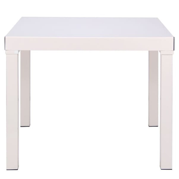 Розкладний обідній стіл AMF Афон База вершковий/Скло вершкове-1