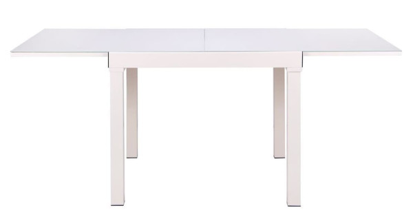 Розкладний обідній стіл AMF Афон База вершковий/Скло вершкове-3