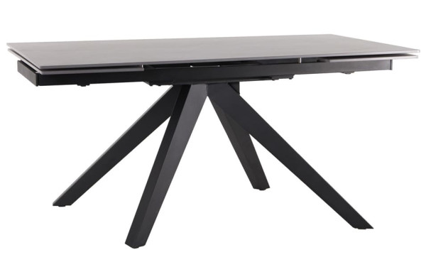 Розкладний обідній стіл AMF Alfred black/сeramics Calacatta gray-1