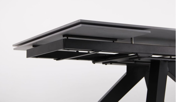 Розкладний обідній стіл AMF Alfred black/сeramics Calacatta gray-11