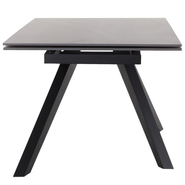 Розкладний обідній стіл AMF Alfred black/сeramics Calacatta gray-3