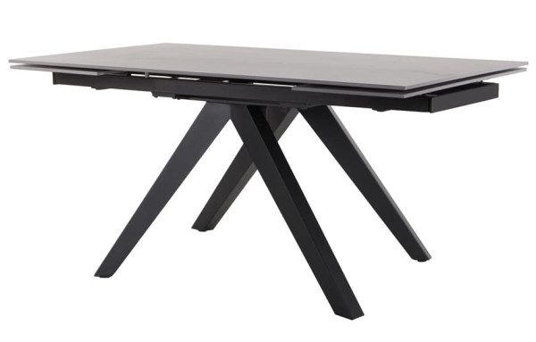 Розкладний обідній стіл AMF Alfred black/сeramics Calacatta gray-4