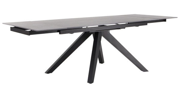 Розкладний обідній стіл AMF Alfred black/сeramics Calacatta gray-5