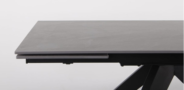 Розкладний обідній стіл AMF Alfred black/сeramics Calacatta gray-6