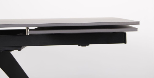 Розкладний обідній стіл AMF Alfred black/сeramics Calacatta gray-7