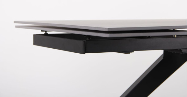 Розкладний обідній стіл AMF Alfred black/сeramics Calacatta gray-9