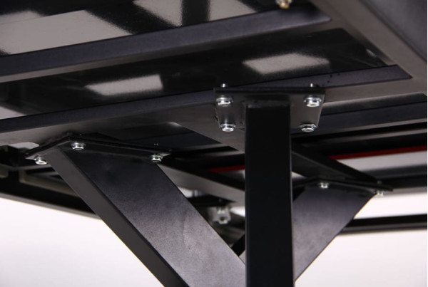 Розкладний обідній стіл AMF Андалусія чорний/скло антрацит-12