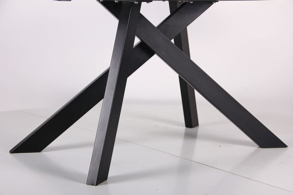 Розкладний обідній стіл AMF Андалусія чорний/скло антрацит-13