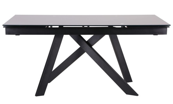 Розкладний обідній стіл AMF Андалусія чорний/скло антрацит-3