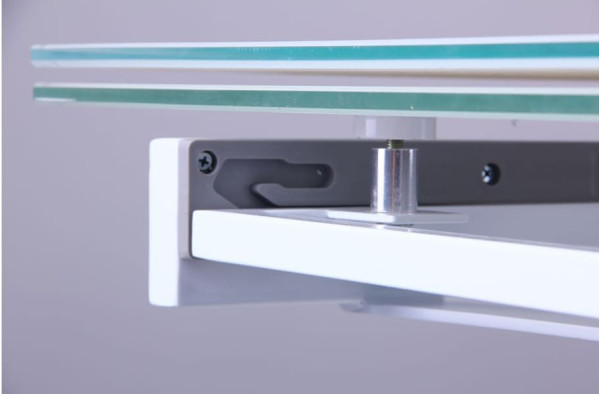 Розкладний обідній стіл AMF Андалусія хром/Скло білий-6