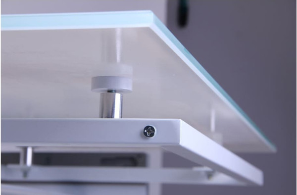 Розкладний обідній стіл AMF Андалусія хром/Скло білий-7