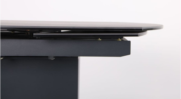 Розкладний обідній стіл AMF Billy anthracite/Ceramics calacatta nero-5