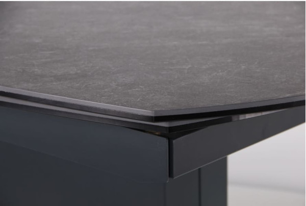 Розкладний обідній стіл AMF Billy anthracite/Ceramics calacatta nero-8