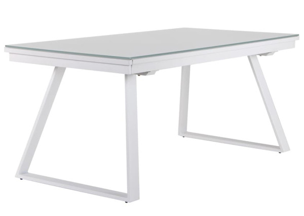 Розкладний обідній стіл AMF Frank white/glass Snow white Білий-1