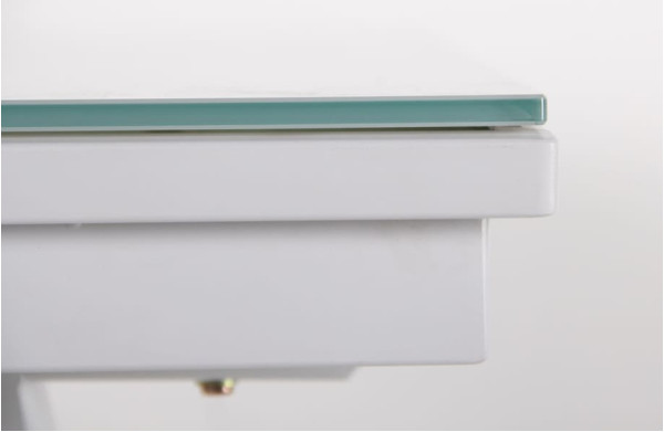 Розкладний обідній стіл AMF Frank white/glass Snow white Білий-12