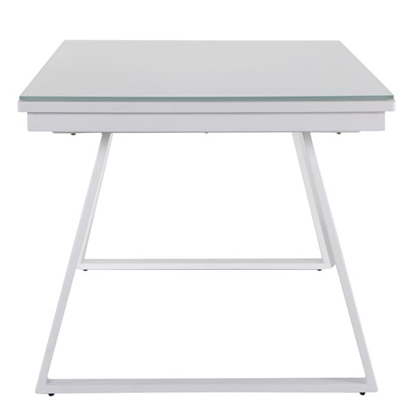 Розкладний обідній стіл AMF Frank white/glass Snow white Білий-3