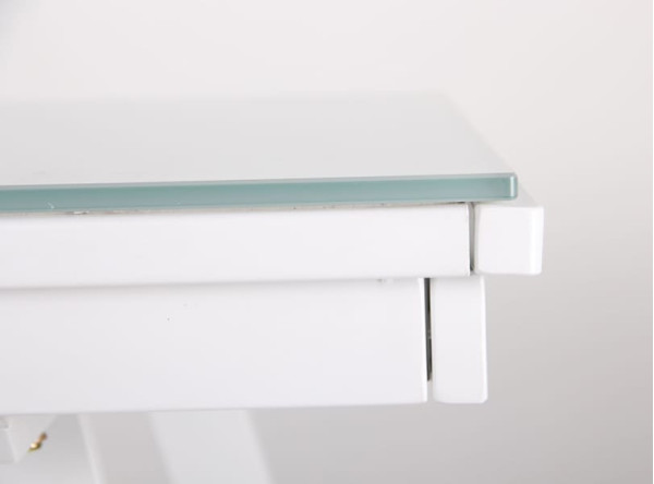 Розкладний обідній стіл AMF Frank white/glass Snow white Білий-8