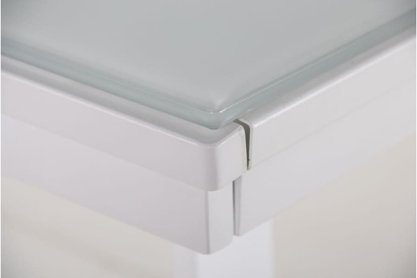 Розкладний обідній стіл AMF Frank white/glass Snow white Білий-9