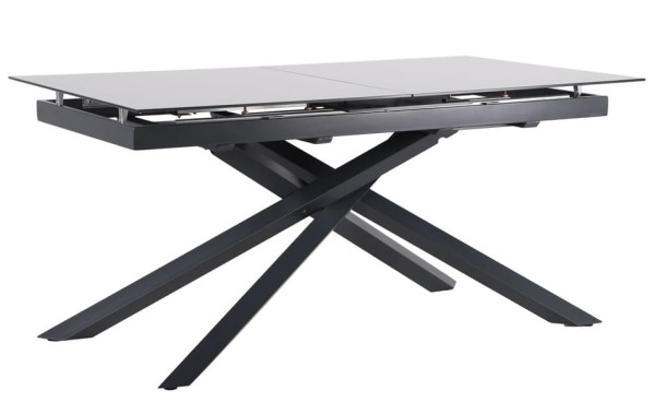 Розкладний обідній стіл AMF Gerald anthracite/glass Slate gray-0