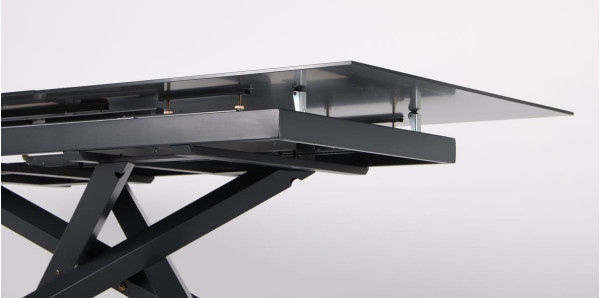 Розкладний обідній стіл AMF Gerald anthracite/glass Slate gray-11