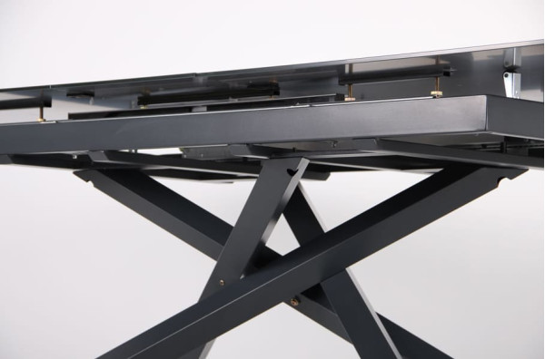 Розкладний обідній стіл AMF Gerald anthracite/glass Slate gray-12