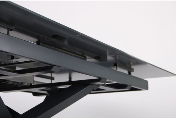 Розкладний обідній стіл AMF Gerald anthracite/glass Slate gray-13