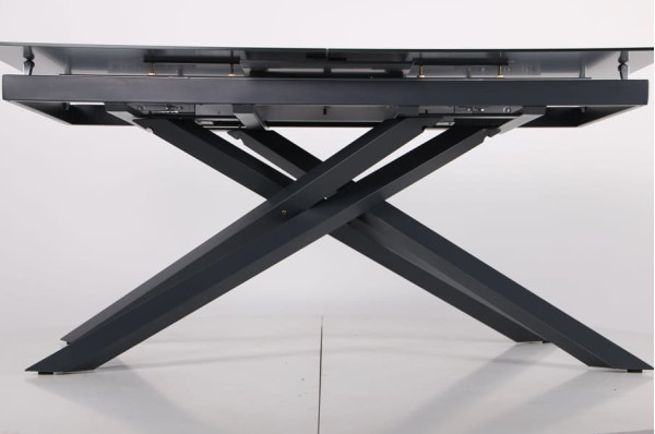 Розкладний обідній стіл AMF Gerald anthracite/glass Slate gray-14