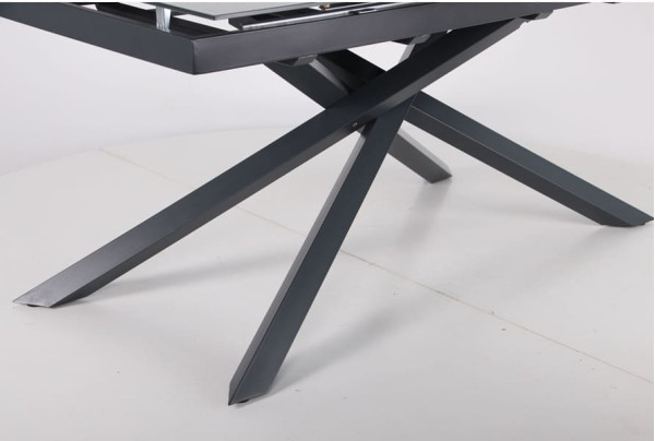 Розкладний обідній стіл AMF Gerald anthracite/glass Slate gray-15