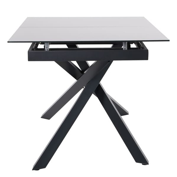 Розкладний обідній стіл AMF Gerald anthracite/glass Slate gray-3