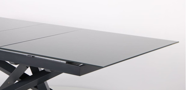 Розкладний обідній стіл AMF Gerald anthracite/glass Slate gray-6