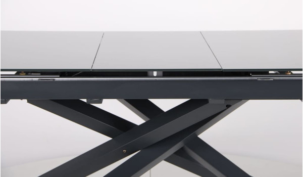 Розкладний обідній стіл AMF Gerald anthracite/glass Slate gray-8