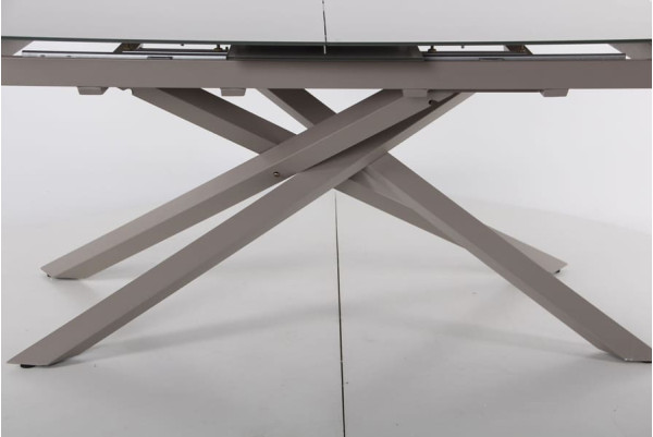 Розкладний обідній стіл AMF Gerald beige/glass Quartz beige-14