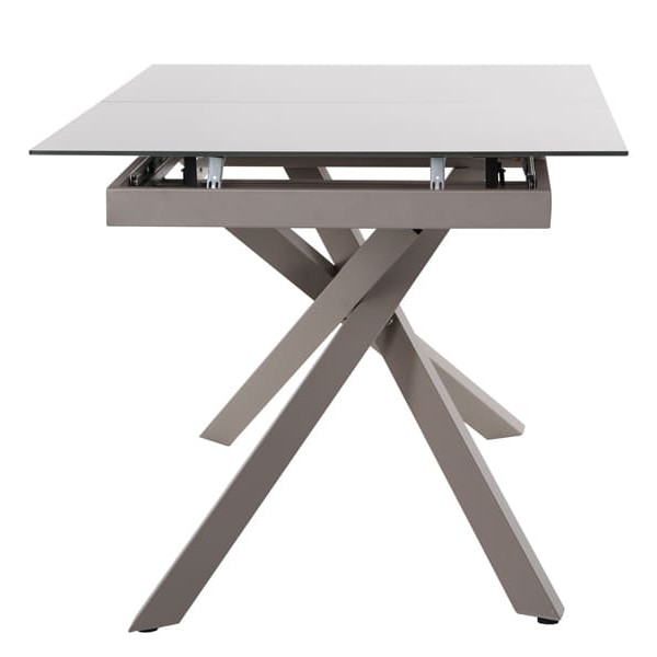 Розкладний обідній стіл AMF Gerald beige/glass Quartz beige-3