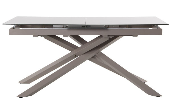 Розкладний обідній стіл AMF Gerald beige/glass Quartz beige-4