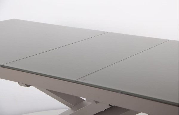 Розкладний обідній стіл AMF Gerald beige/glass Quartz beige-6