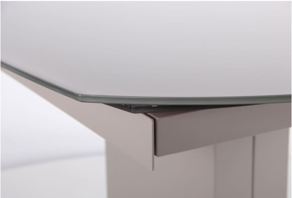 Розкладний обідній стіл AMF Joel beige/glass Quartz beige-7