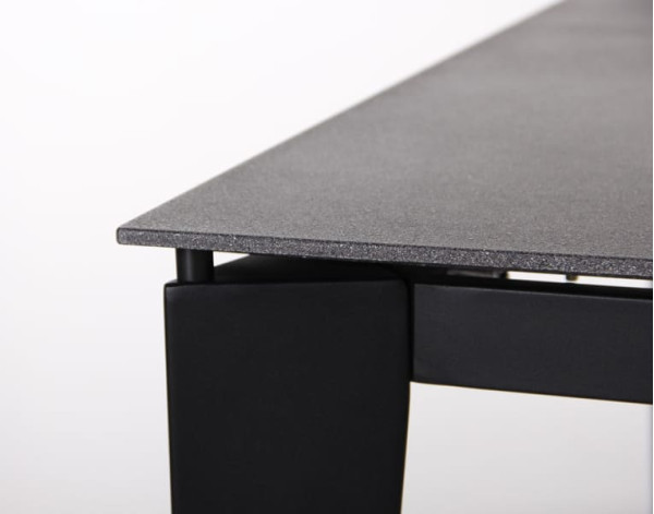 Розкладний обідній стіл AMF Jonathan black/stone Granite nero-10