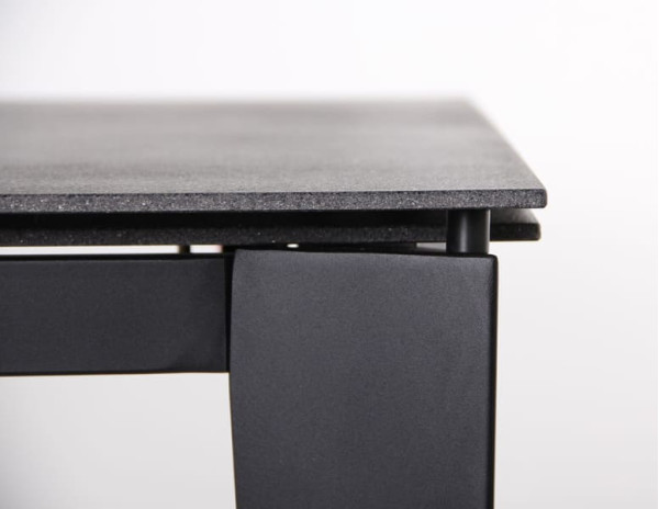 Розкладний обідній стіл AMF Jonathan black/stone Granite nero-8