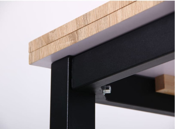 Розкладний обідній стіл AMF Кадіс Чорний Дуб Сонома-12