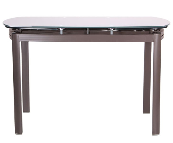 Розкладний обідній стіл AMF Кассандра Сірий/Скло платина-1