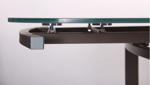 Розкладний обідній стіл AMF Кассандра Сірий/Скло платина-10