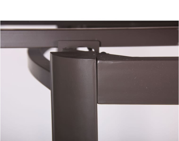 Розкладний обідній стіл AMF Кассандра Сірий/Скло платина-13