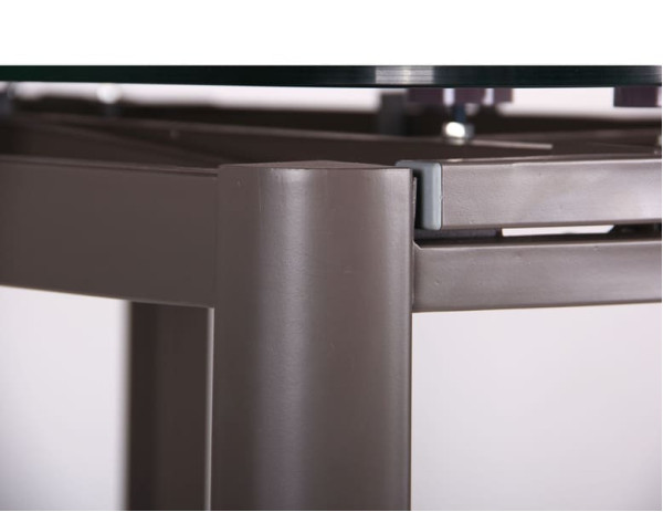 Розкладний обідній стіл AMF Кассандра Сірий/Скло платина-14