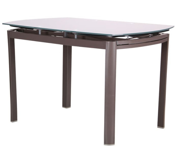 Розкладний обідній стіл AMF Кассандра Сірий/Скло платина-3