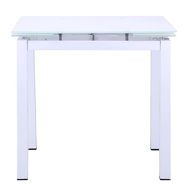 Розкладний обідній стіл AMF Корфу База білий/Скло білий-1