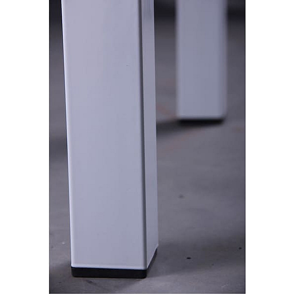 Розкладний обідній стіл AMF Корфу База білий/Скло білий-8