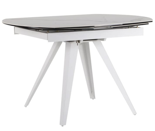 Розкладний обідній стіл AMF Krystle white/сeramics Venato bianco-0