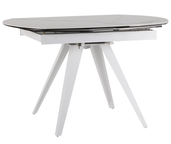 Розкладний обідній стіл AMF Krystle white/сeramics Venato bianco-1